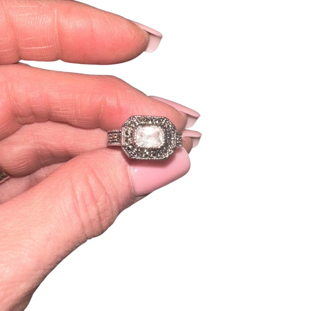 Reign Genuine Marcasite and CZ Ring Women's Ring Size 6 - Picture 3 of 14